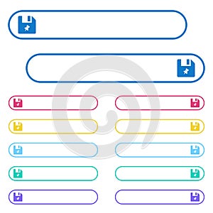 Pin file icons in rounded color menu buttons