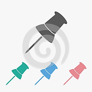 Pin icon, peg, tack, axis, linchpin, axle