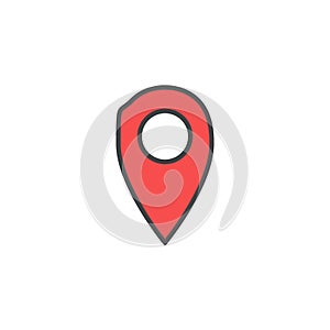 Pin icon in colored version