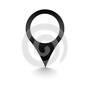 Pin icon vector. Location sign Isolated on white background. Navigation map, gps, direction, place, compass, contact, search conce