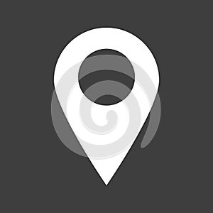 Pin icon vector. Location sign isolated on white background. Navigation map. search concept. Flat style for graphic design