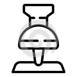 Pin key point icon outline vector. Main list