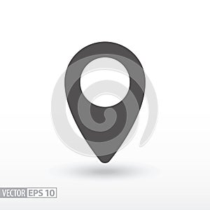 Pin location - flat icon photo