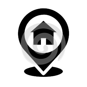 Pin location icon - vector iconic design.