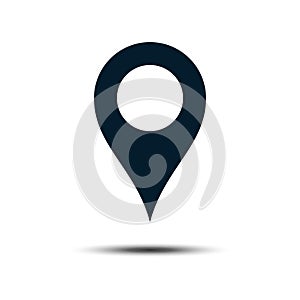 Pin Location Map Icon Vector. Pin Locator Illustration Design