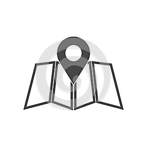 Pin map icon, Map pointer vector icon