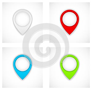 Pin map paper icon pointer