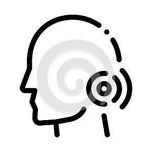 Pin Nape Pain Man Silhouette Headache Vector Icon