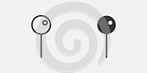 Pin, navigation icon. pointer, place, map vector sign for web and mobile app