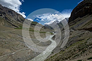 Pin River in Pin Valley, Spiti Valley, Himachal Pradesh, India