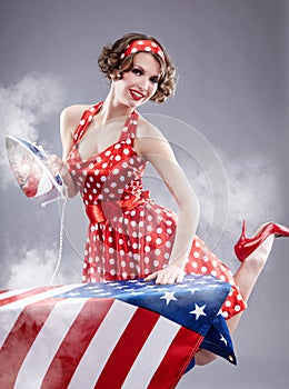 Pin-up girl. American style