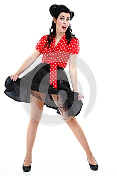 Pin-up girl American style retro woman