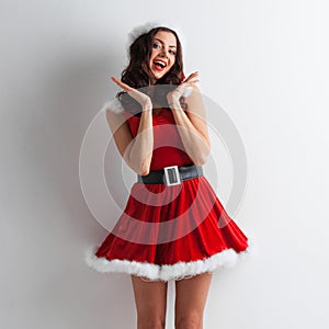 Pin-up Santa girl