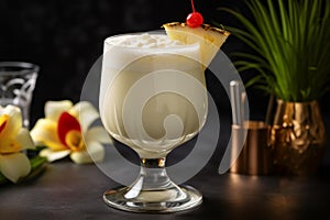 Pina colada cocktail. Generate Ai