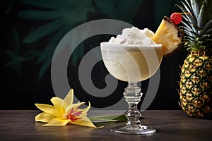 Pina colada cocktail. Generate Ai