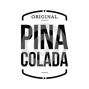 Pina Colada coctail sign vintage