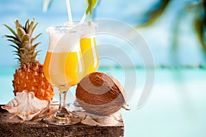 Pina colada drink