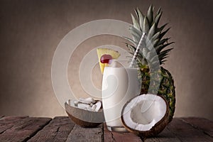 Pina Colada and fresh coconut