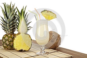 Pina Colada with pineapple and coconut