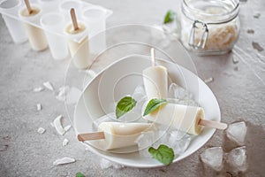 Pina colada popsicles