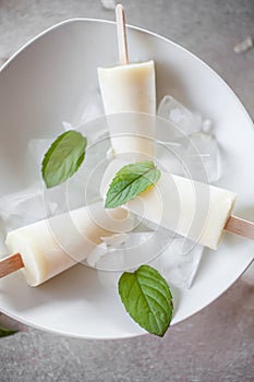 Pina colada popsicles