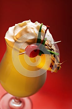 Pina Colada on red