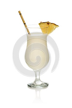 Pina colada refreshing drink with coconut and pineapple
