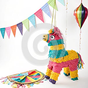 Pinata Party isolated on white background