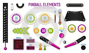 Pinball Horizontal Icon Set