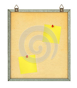 Pinboard with adhesive notes