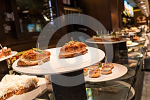 Pinchos on a plate photo