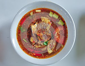 Pindang bones pindang tulang Traditional food from Palembang photo