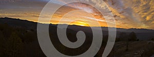 Pindos Mountain-range Stone Forest Sunrise Pano.