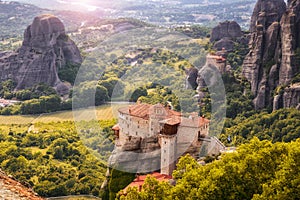 Pindos rock mountains Meteora Greece