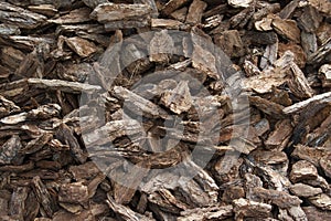 Pine bark chips mulch background