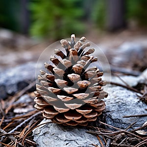 Pine cone, decoration for Christmas and Christmas tree, on holiday days