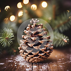 Pine cone, decoration for Christmas and Christmas tree, on holiday days