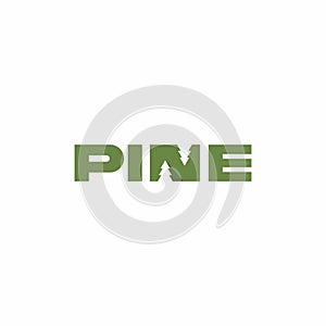 Pine Logo Design. Pine Tree Icon vector