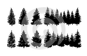 Pine Tree Clip art Set