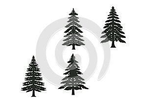 Pine Tree Clipart of Forest element