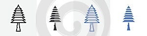 pine tree icon vector set use for web ui or app