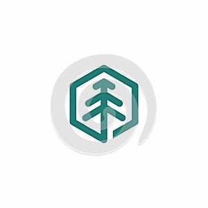 Pine Tree Logo Design. Pine Nature Vector