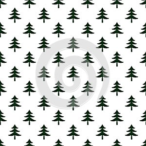 Pine tree pattern design with Christmas trees