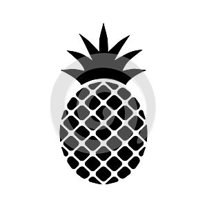 Pineapple Ananas icon black on a white background