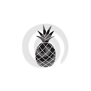 Pineapple and ananas soldi icon, healthy fruit