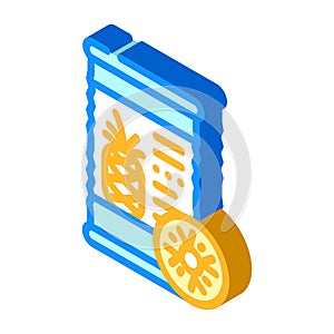 pineapple canned food isometric icon vector illustration