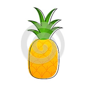 Pineapple cartoon vector illustration