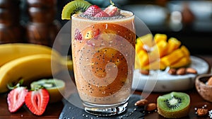 Pineapple chia seed pudding, a nutritious breakfast