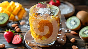 Pineapple chia seed pudding, a nutritious breakfast