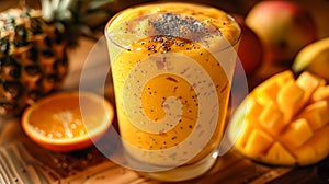 Pineapple chia seed pudding, a nutritious breakfast